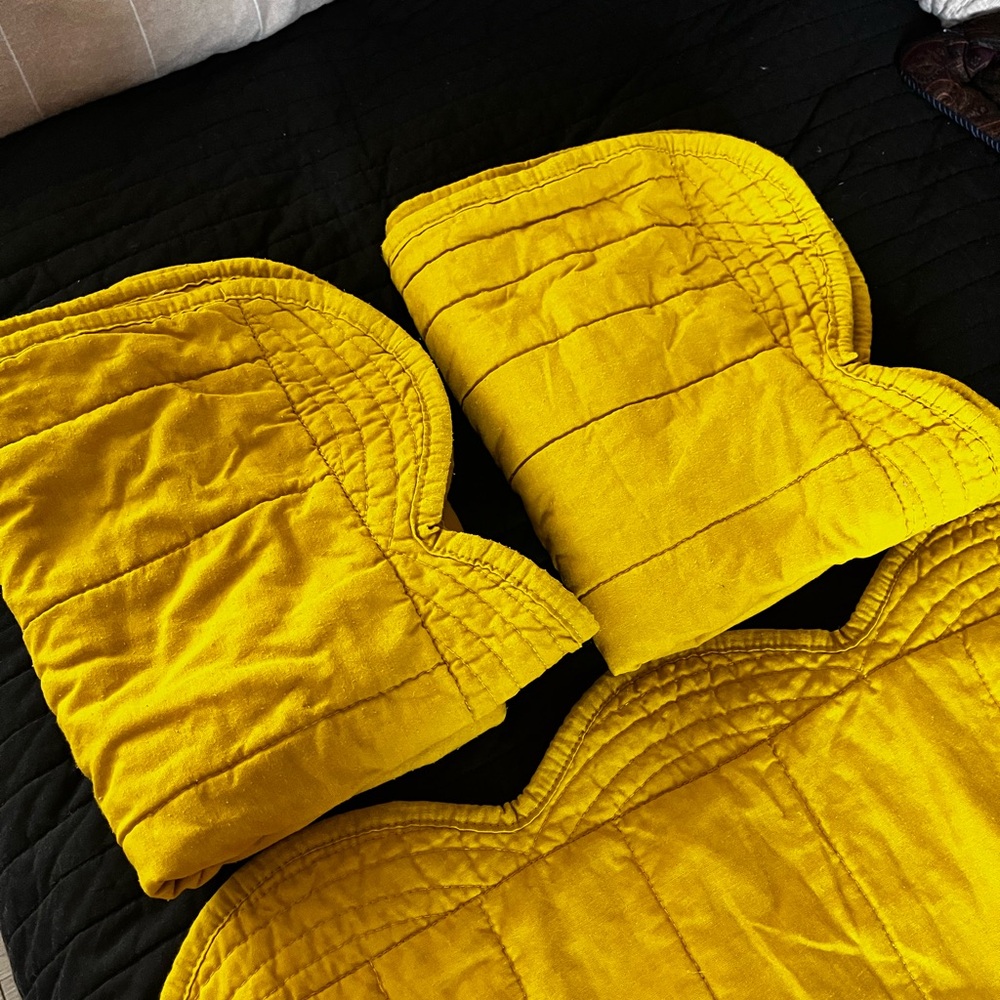Opalhouse Mustard Quilted Shams Set of three standard size